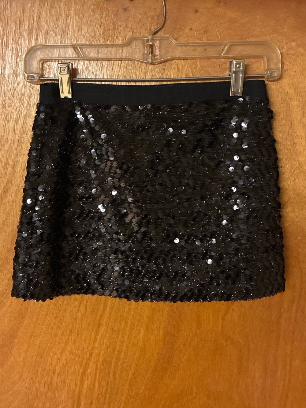 Milly Minis Black Sequins Skirt Size 8